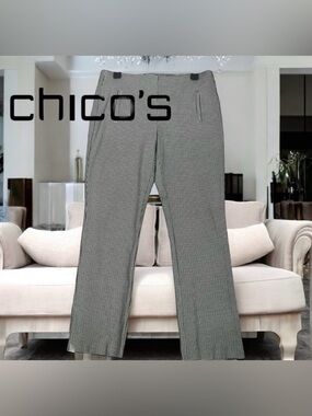 Chicos Houndstooth So Slimming Juliet Chaplin Slim Ankle Pants